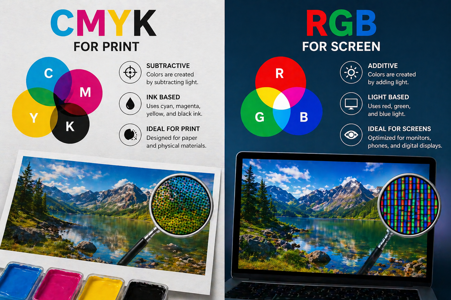 CMYK vs RGB print and screen