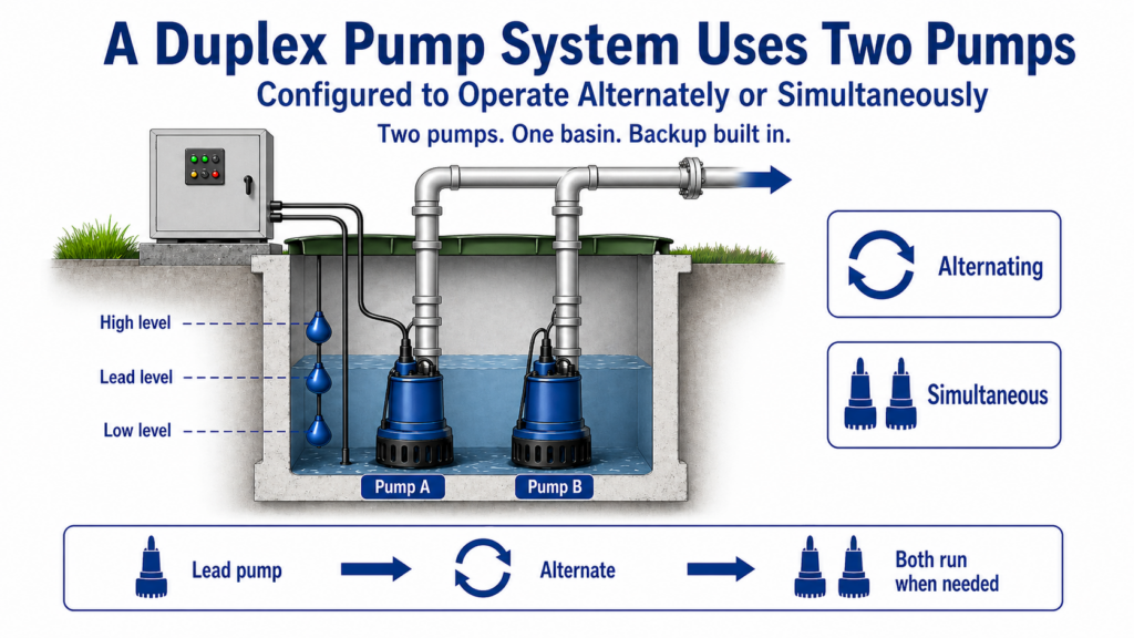 Duplex pump system diagram